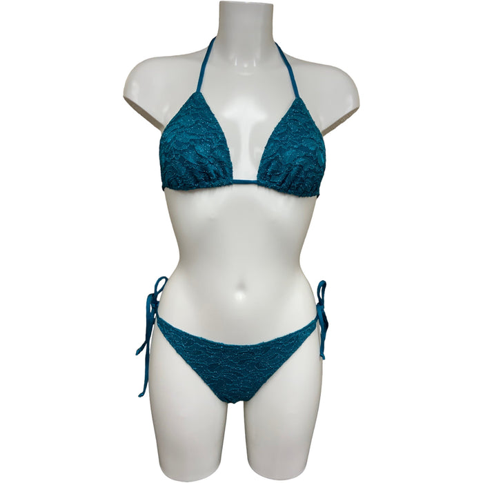 Glitter Lace Turquoise bikiní