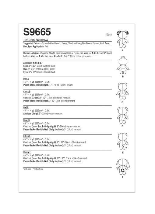 S9665 Plush Dolls