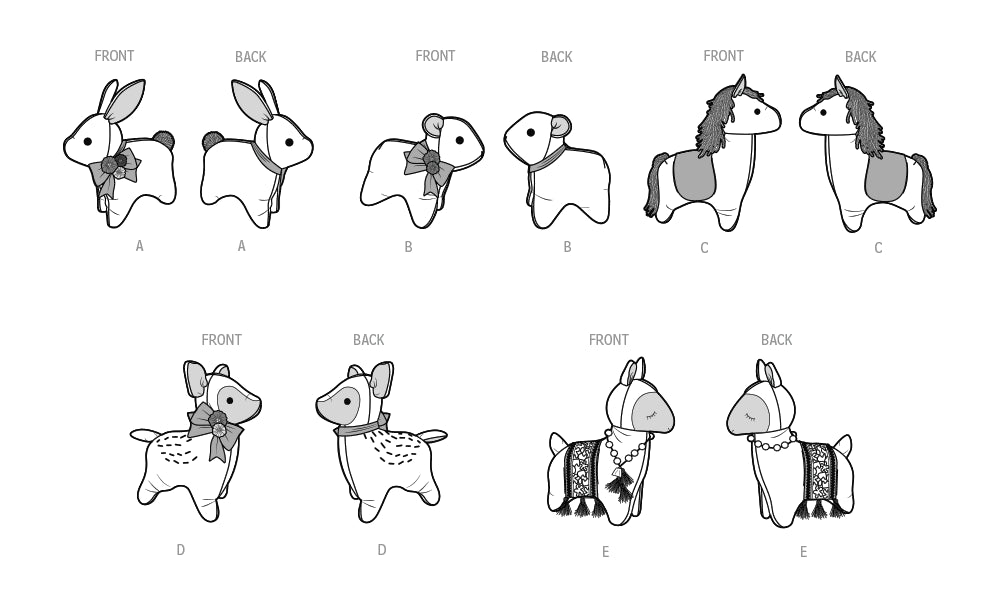 S9666 Plush Animals by Elaine Heigl