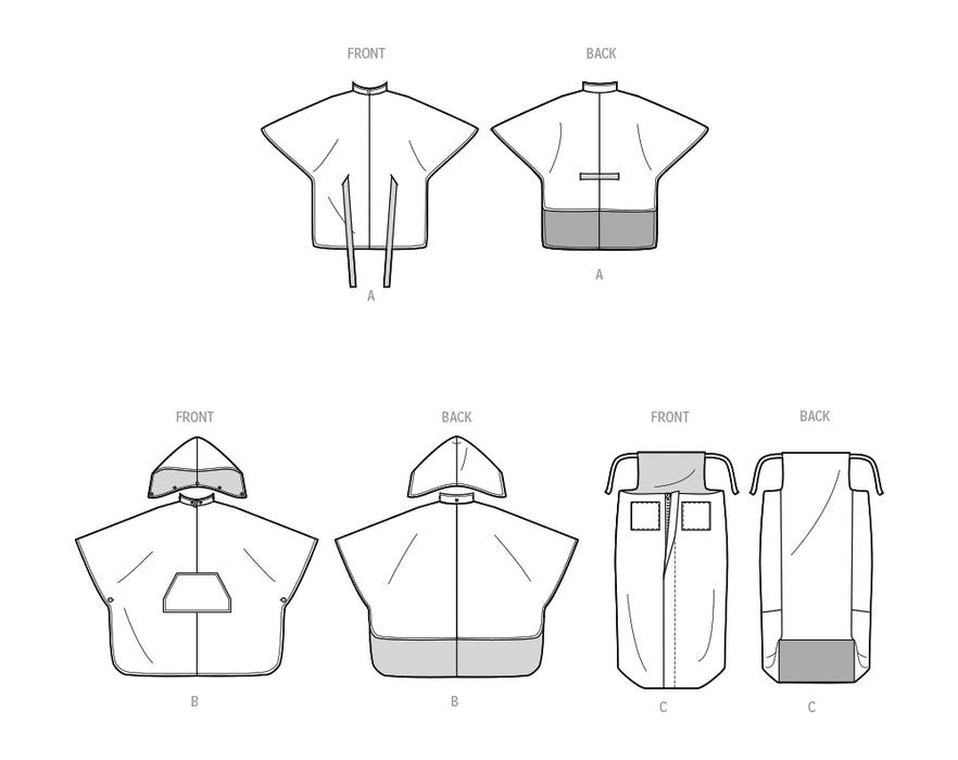 S9671 Poncho with Detachable Hood and Wheelchair Blanket