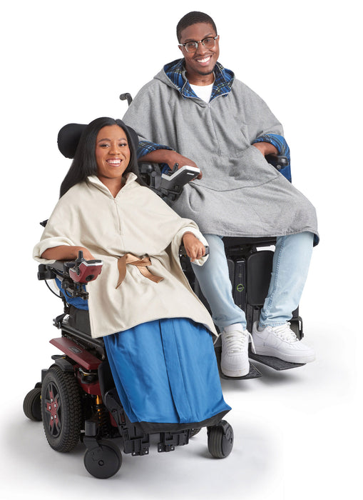 S9671 Poncho with Detachable Hood and Wheelchair Blanket