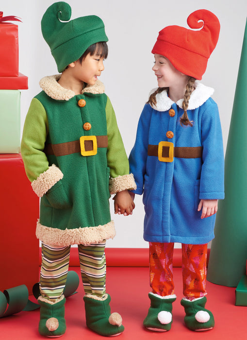 S9672 Children's Robes, Top, Pants, Hat and Slippers in Sizes S-M-L