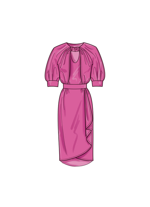 S9677 Misses' Dresses with Sleeve and Length Variations