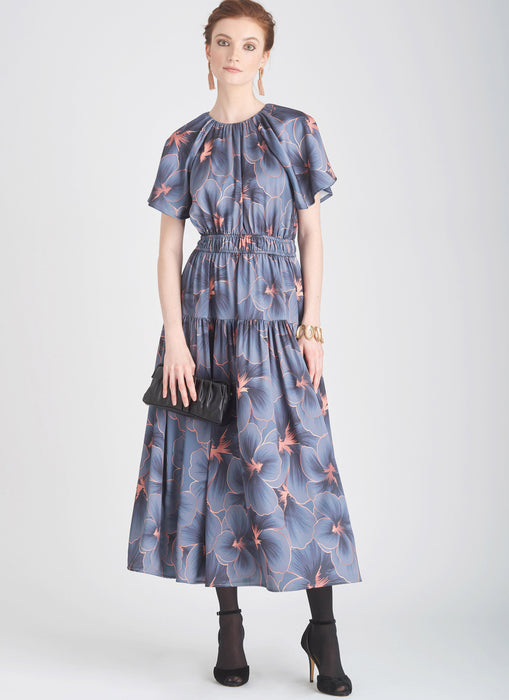 S9678 Misses' Dress with Sleeve and Length Variations