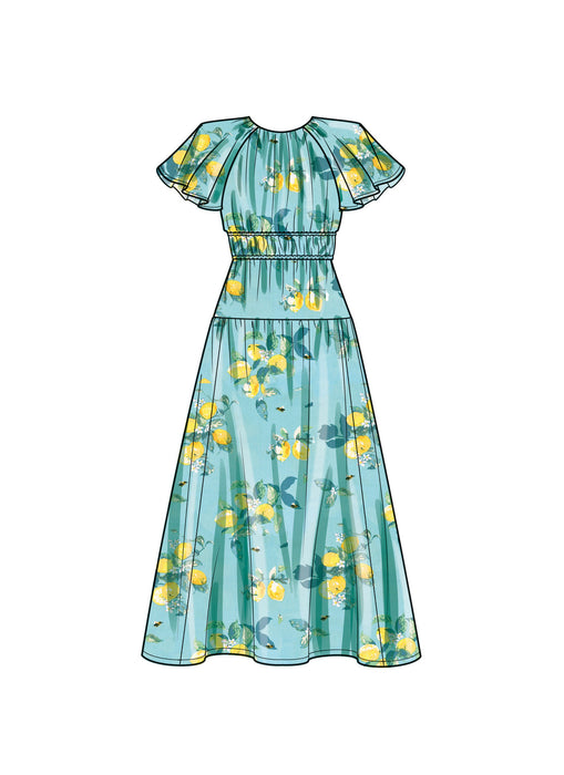 S9678 Misses' Dress with Sleeve and Length Variations