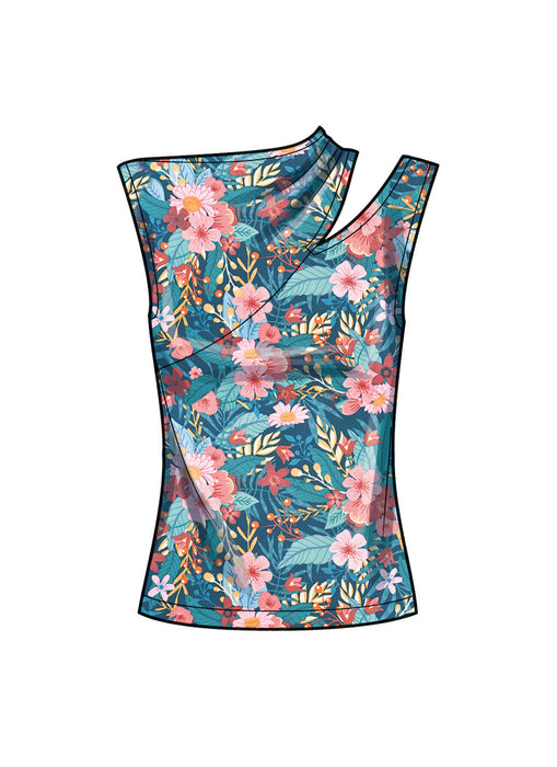 S9679 Misses' Knit Top with Sleeve Variations