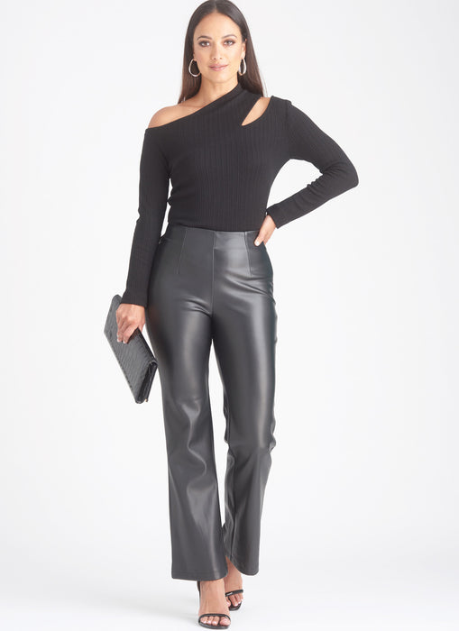 S9679 Misses' Knit Top with Sleeve Variations