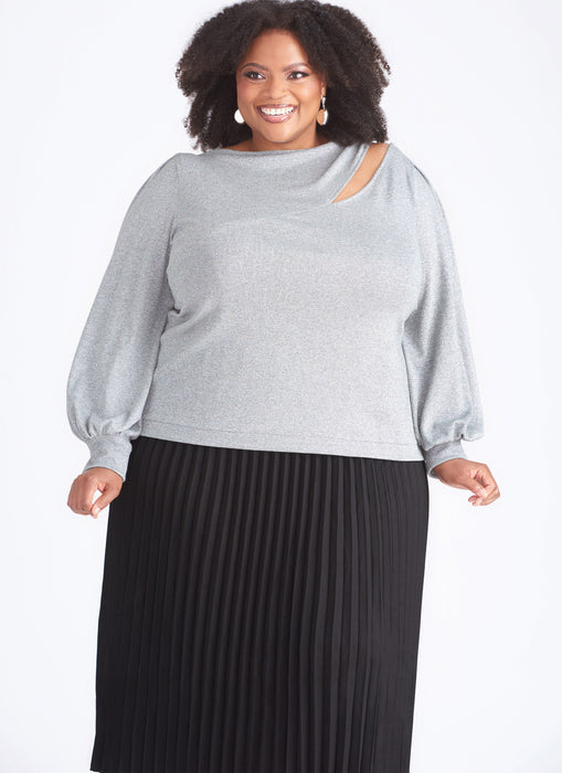 S9680 Women's Knit Top with Sleeve Variations