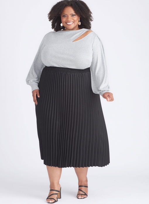 S9680 Women's Knit Top with Sleeve Variations