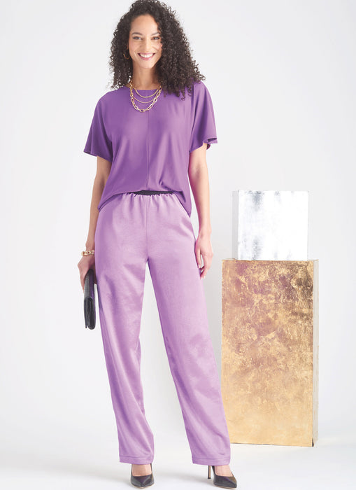 S9690 Misses' Tops and Pull-On Pants