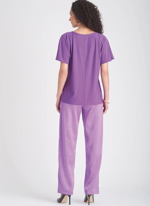 S9690 Misses' Tops and Pull-On Pants