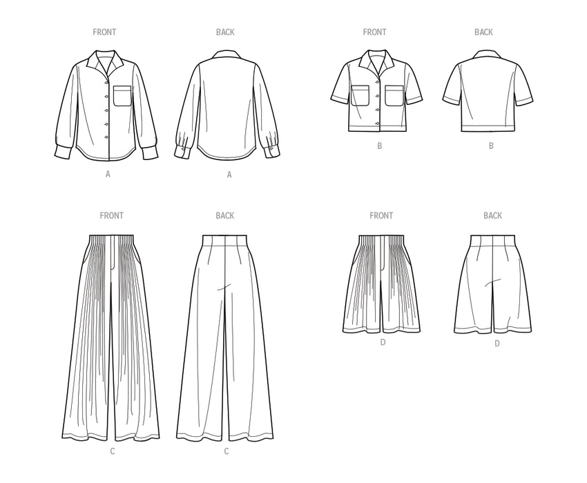 S9715 Misses' Shirt, Pants and Shorts