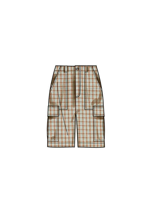 S9718 Men's Knit Top, Cargo Pants and Shorts