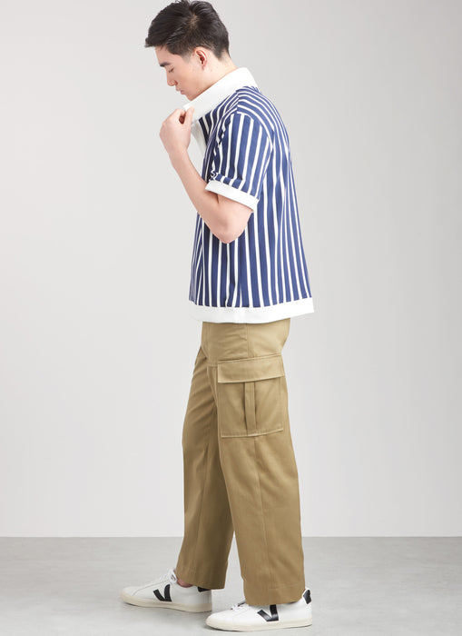 S9718 Men's Knit Top, Cargo Pants and Shorts