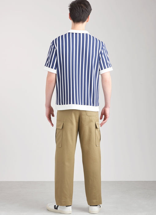 S9718 Men's Knit Top, Cargo Pants and Shorts