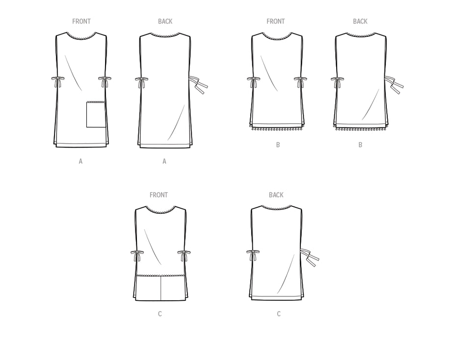 S9726 Misses' Vintage Apron or Beach Cover-up in Two Lengths