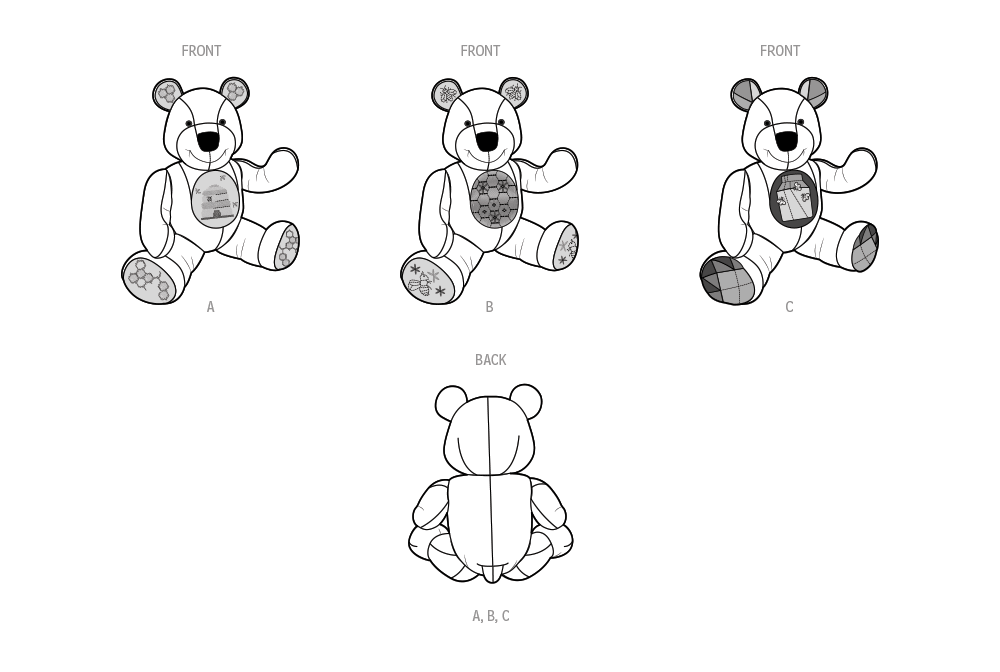 S9731 Stuffed Bear by Carla Reiss Design