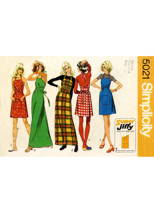 S9739 Misses' Back-Wrap Dress and Jumper in Two Lengths