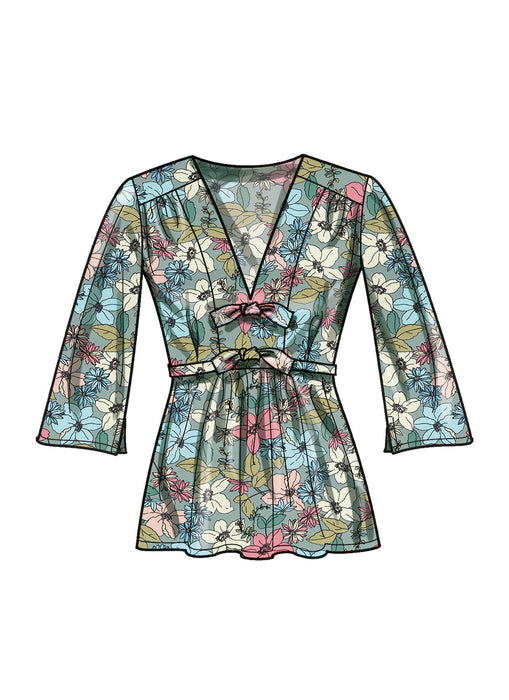 S9748 Misses' Top with Sleeve Variations