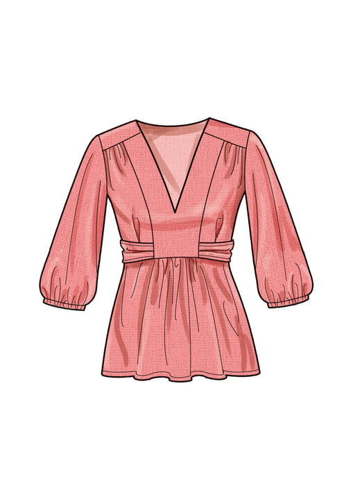 S9748 Misses' Top with Sleeve Variations