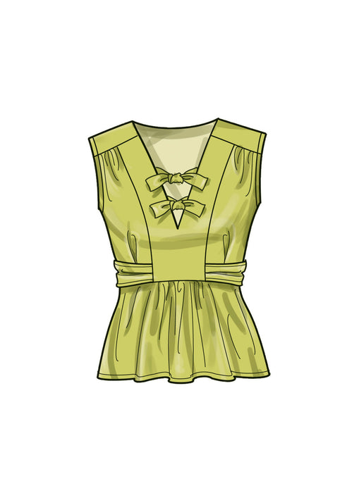S9748 Misses' Top with Sleeve Variations