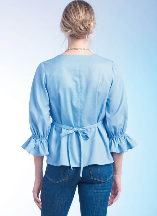 S9748 Misses' Top with Sleeve Variations