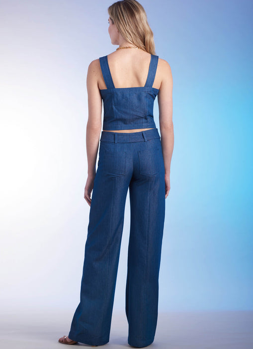S9755 Misses' Top, Skirt, Pants and Shorts
