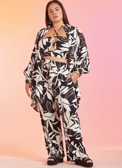 S9756 Misses' and Women's Shirt, Pants and Halter Top