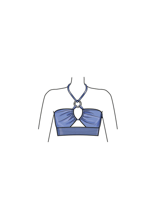 S9756 Misses' and Women's Shirt, Pants and Halter Top