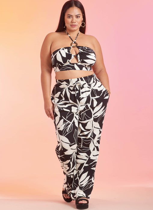 S9756 Misses' and Women's Shirt, Pants and Halter Top