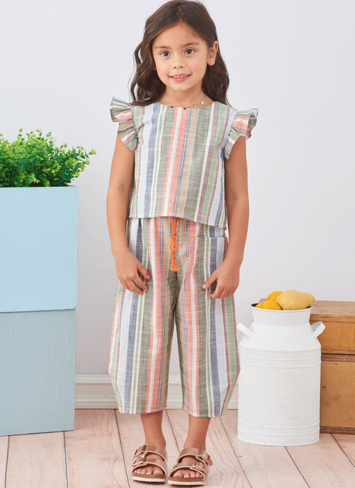 S9761 Children's and Girls' Dress, Top and Pants