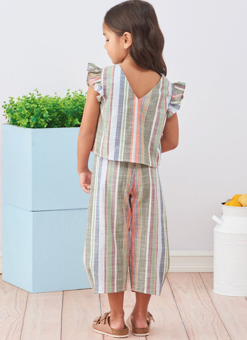 S9761 Children's and Girls' Dress, Top and Pants