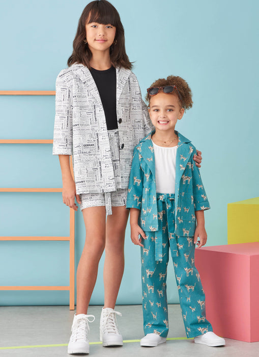 S9762 Children's and Girls' Jacket, Pants and Shorts