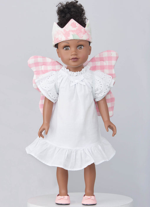 S9765 Children's Wings in Sizes S-M-L, Crown, Tote, Backpack and Wings and Crown for Doll or Plush Animals by Laura Ashley