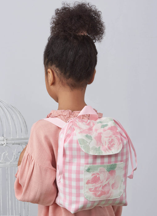 S9765 Children's Wings in Sizes S-M-L, Crown, Tote, Backpack and Wings and Crown for Doll or Plush Animals by Laura Ashley
