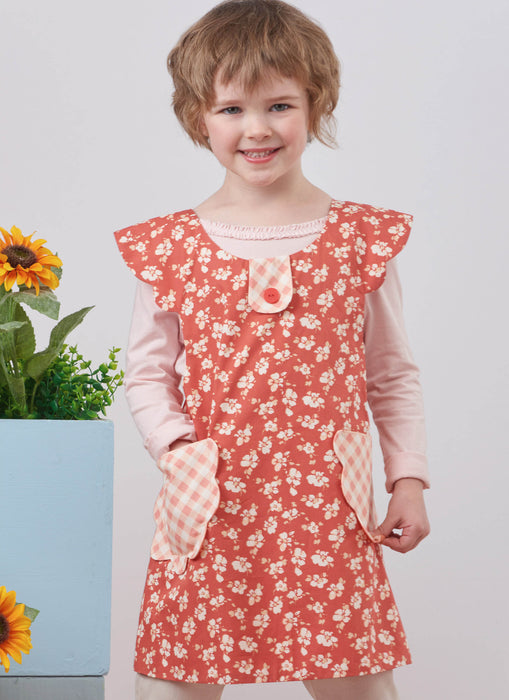 S9767 Children's and Misses' Wrap Around Apron and Scarf Hat by Ruby Jean's Closet