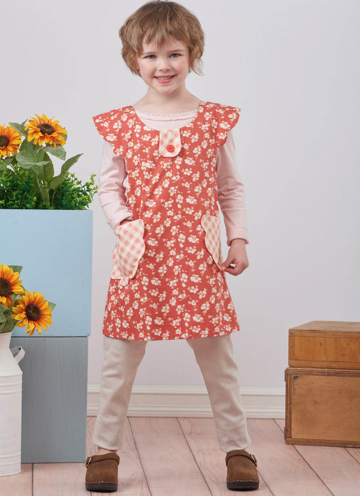 S9767 Children's and Misses' Wrap Around Apron and Scarf Hat by Ruby Jean's Closet