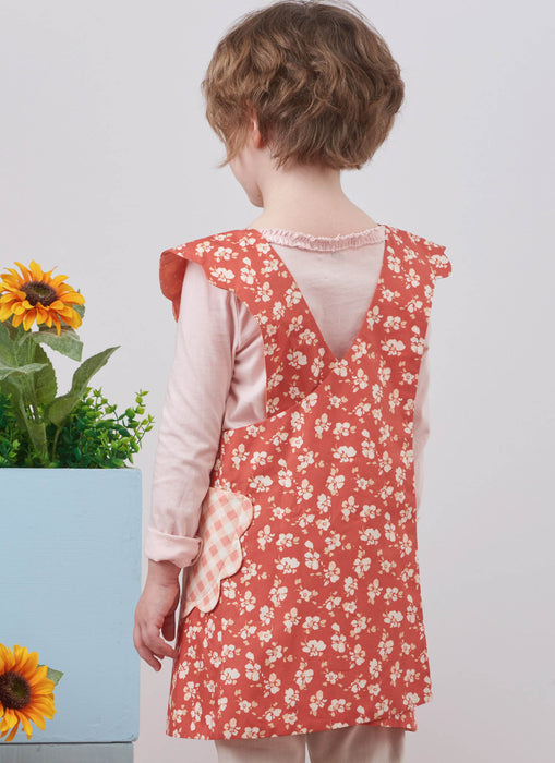 S9767 Children's and Misses' Wrap Around Apron and Scarf Hat by Ruby Jean's Closet