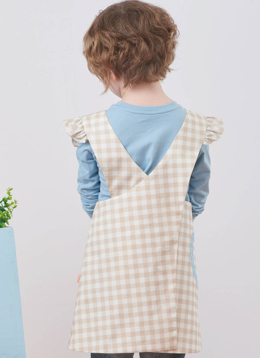 S9767 Children's and Misses' Wrap Around Apron and Scarf Hat by Ruby Jean's Closet