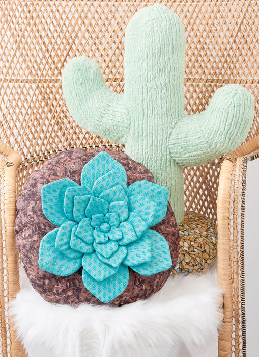 S9772 Decorative Succulent and Cactus Plush Pillows by Carla Reiss Design