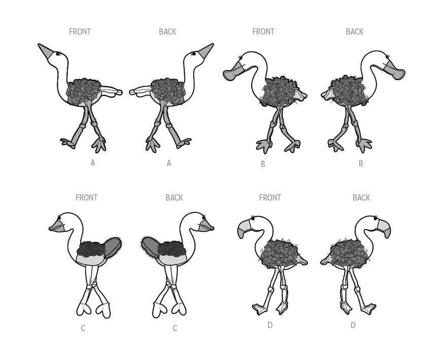 S9774 Decorative Plush Birds by Carla Reiss Design