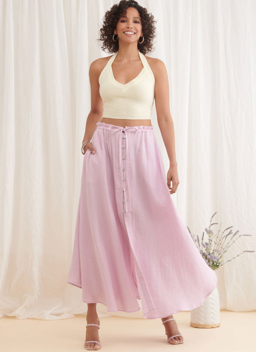 S9786 Misses' Skirt With Hemline Variations