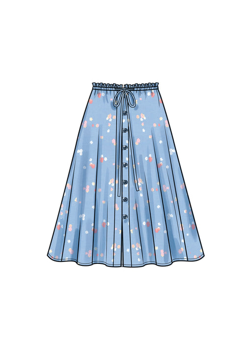 S9787 Women's Skirt With Hemline Variations
