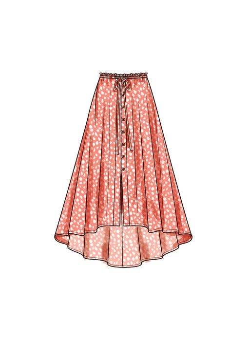 S9787 Women's Skirt With Hemline Variations