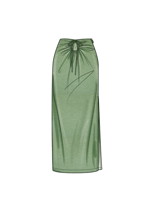 S9788 Misses' Knit Skirts in Two Lengths