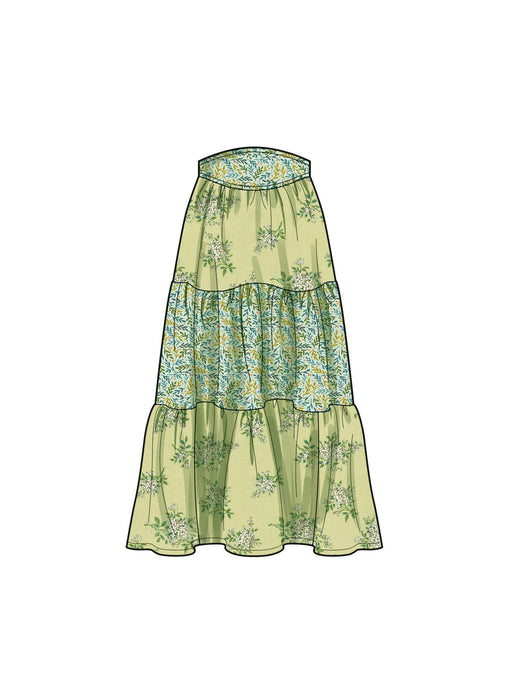 S9791 Misses' Tops, Skirt and Pants