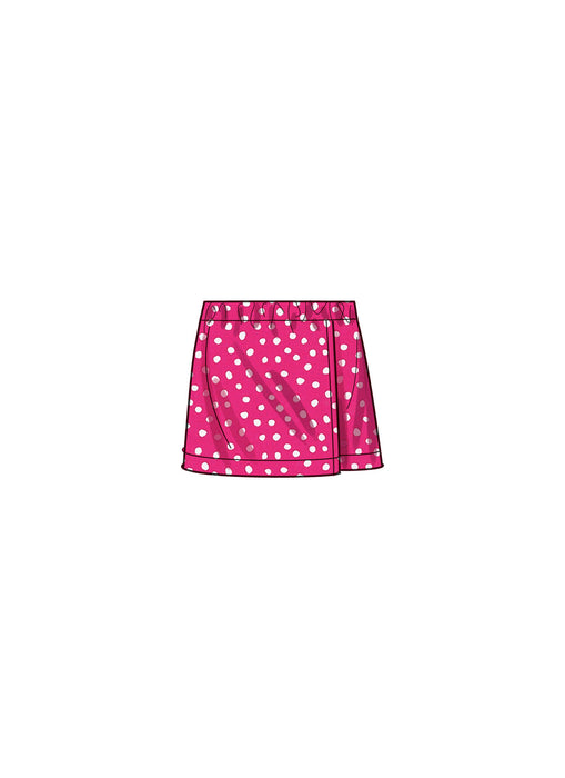 S9797 Toddlers' Tops, Skort, Pants and Hat in Three Sizes
