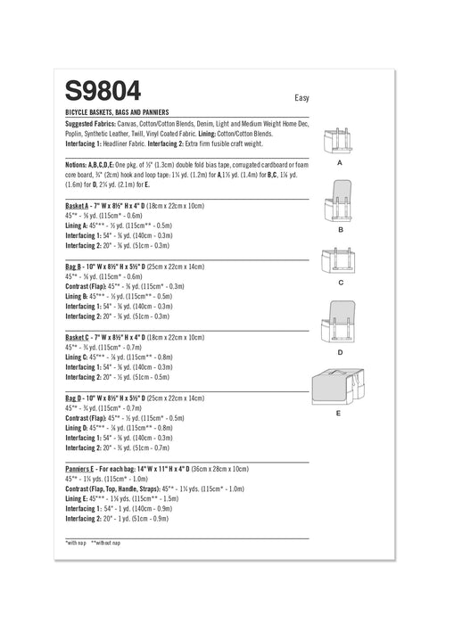S9804 Bicycle Baskets, Bags and Panniers