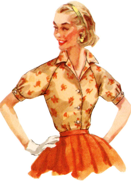 S9818 Vintage 1950s Misses' Blouses