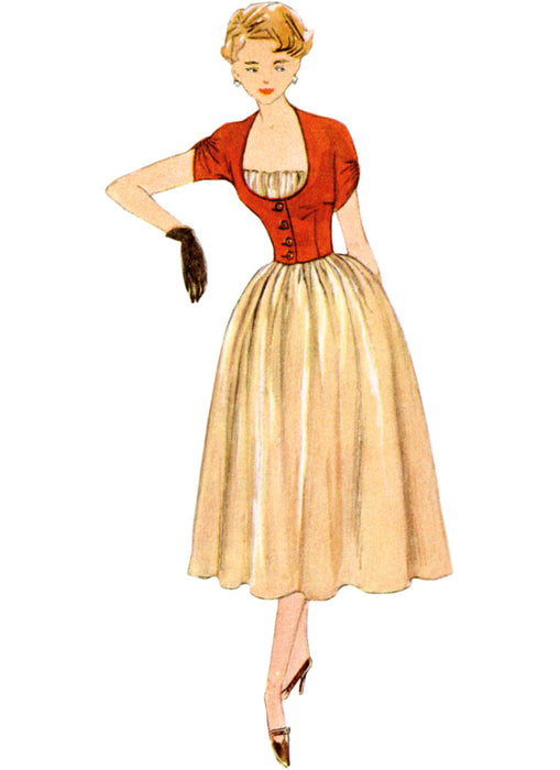 S9819 Vintage 1950s Misses' Dresses and Jacket